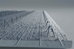 Elementplafonds van staalbeton, filigraanplafonds